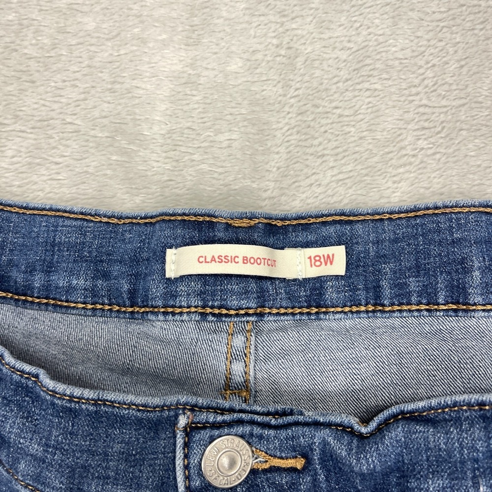Levi's Jeans Womens 18W (37x28) Blue Denim Medium Wash Red Tab Classic Bootcut - Picture 3 of 11